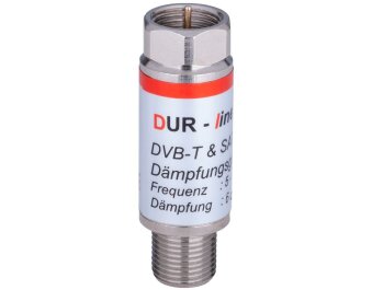 DUR-line Dämpfungsglied 6dB für SAT/Kabel/DVB-T