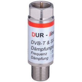 DUR-line Dämpfungsglied 6dB für SAT/Kabel/DVB-T