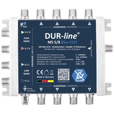 DUR-line MS 5/8 blue eco Multischalter ohne Strom/Netzteil