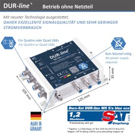 DUR-line MS 5/6 blue eco Multischalter ohne Strom/Netzteil