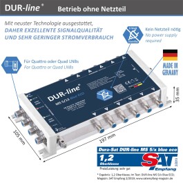 DUR-line MS 5/12 blue eco Multischalter ohne Strom/Netzteil