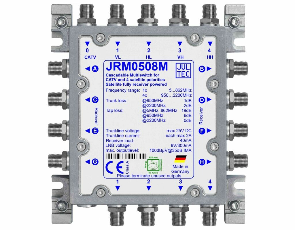 Jultec Multischalter JRM0508M ohne Netzteil receivergespeist Jultec Multischalter JRM0508M ohne Netzteil receivergespeist