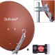 DUR-line Select 60/65 cm Sat Anlage 1 Teilnehmer Komplett Set rot