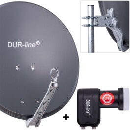 DUR-line Select 60/65 cm Sat Anlage 2 Teilnehmer Komplett...