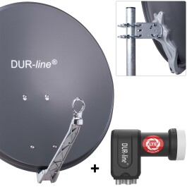 DUR-line Select 60/65 cm Sat Anlage 4 Teilnehmer Komplett...