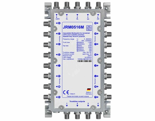 Jultec JRM0516M 5/16 Multischalter ohne Netzteil (kaskadierbar)