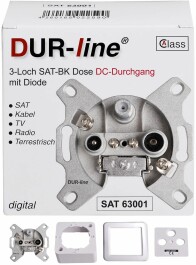 DUR-line Antennendose Unicable 10dB mit DC-Durchgang