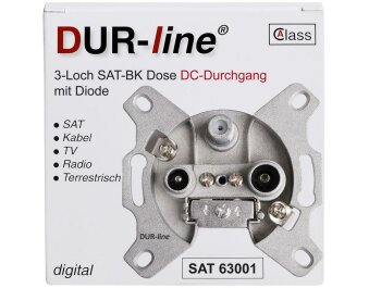 DUR-line Antennendose Unicable 10dB mit DC-Durchgang