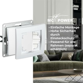 Serien-Schalter McPower Flair 2-fach 250V~/10A UP weiß