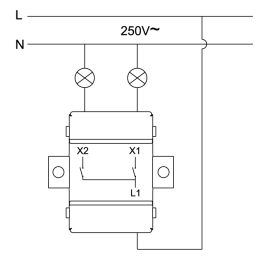 Serien-Schalter McPower Flair 2-fach 250V~/10A UP weiß