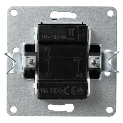 Kreuzschalter McPower Flair, 250V~/10A, UP, weiß