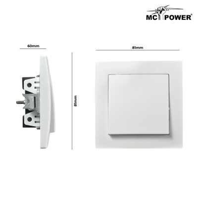 Kreuzschalter McPower Flair, 250V~/10A, UP, weiß