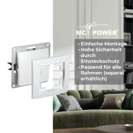 Kreuzschalter McPower Flair 250V~/10A UP weiß