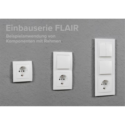 MC Power - Set di prese da parete FLAIR | Beginner 2S | 3 pezzi | 2 prese con contatto di protezione con telaio, doppia presa 250 V/16 A morsetto a