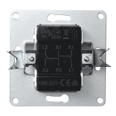 Wechselschalter McPower Cup 2-fach 250V~/10A UP weiß