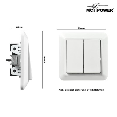 Wechselschalter McPower Cup 2-fach 250V~/10A UP weiß