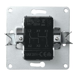 Wechselschalter McPower Cup 2-fach 250V~/10A UP weiß