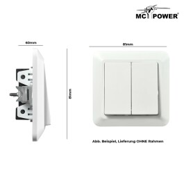 Wechselschalter McPower Cup 2-fach 250V~/10A UP weiß