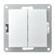 Wechselschalter McPower Cup 2-fach 250V~/10A UP weiß