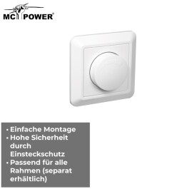 LED-Dimmer für elektronische Trafos McPower Cup 250V/300W UP Memory-Funktion