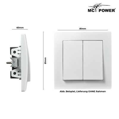 Wechselschalter McPower Flair 2-fach, 250V~/10A, UP, weiß