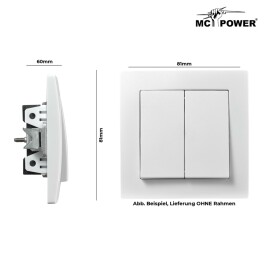 Wechselschalter McPower Flair 2-fach 250V~/10A UP weiß