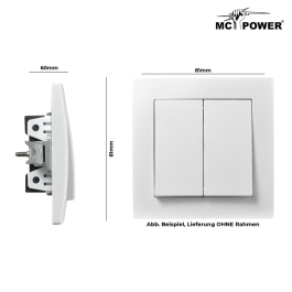 Wechselschalter McPower Flair 2-fach 250V~/10A UP weiß