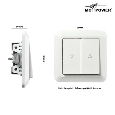 Jalousie-Taster McPower Cup Hoch und Runter 250V~/10A UP weiß