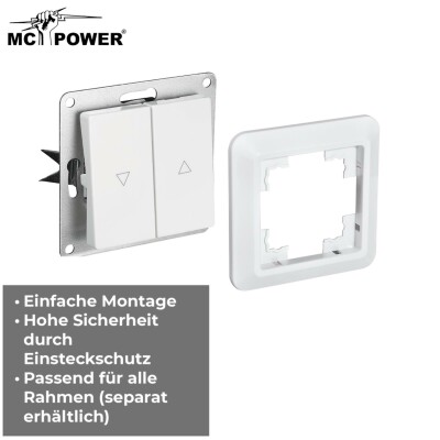 Jalousie-Taster McPower Cup Hoch und Runter 250V~/10A UP weiß