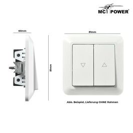 Jalousie-Taster McPower Cup Hoch und Runter 250V~/10A UP weiß