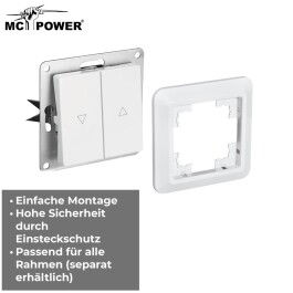 Jalousie-Taster McPower Cup Hoch und Runter 250V~/10A UP weiß