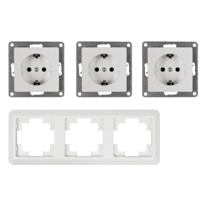 Steckdosen Set McPower Cup Beginner 3S 4-teilig weiß