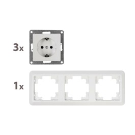 Steckdosen Set McPower Cup Beginner 3S 4-teilig weiß