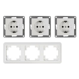 Steckdosen Set McPower Cup Beginner 3S 4-teilig weiß