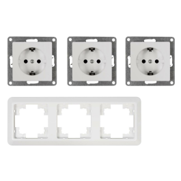 Steckdosen Set McPower Cup Beginner 3S 4-teilig weiß