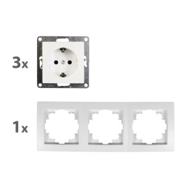 Steckdosen Set McPower Flair Beginner 3S Profi 4-teilig...