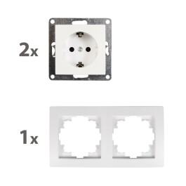 Steckdosen Set McPower Flair Beginner 2S 3-teilig weiß