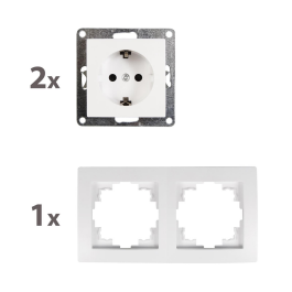 Steckdosen Set McPower Flair Beginner 2S 3-teilig weiß