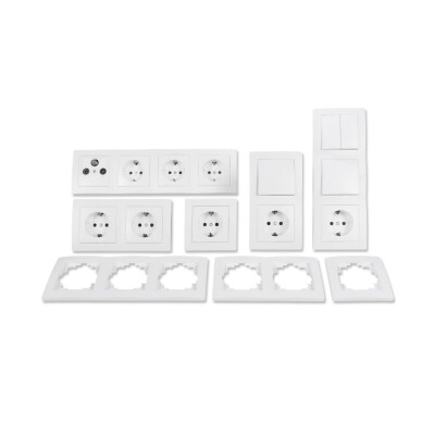 Schalter und Steckdosen Set McPower Flair Wohnlandschaft 20-teilig weiß