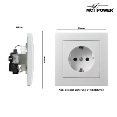 Schutzkontakt-Steckdose McPower Flair 250V~/16A UP Klemmanschluss weiß
