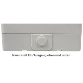 Feuchtraum Kombi-Dose McPower Taff 250V~ Schalter+Steckdose IP44 AP grau