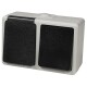 Feuchtraum Kombi-Dose McPower Taff 250V~ Schalter+Steckdose IP44 AP grau