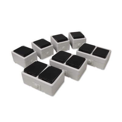 Feuchtraum Set McPower Taff Werkstatt 7-teilig grau IP44