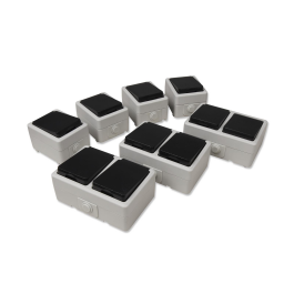 Feuchtraum Set McPower Taff Werkstatt 7-teilig grau IP44