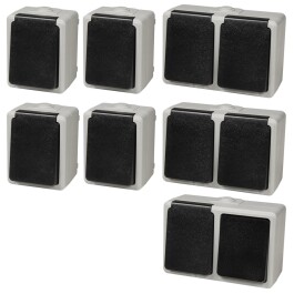 Feuchtraum Set McPower Taff Werkstatt 7-teilig grau IP44