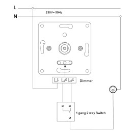 Dimmer für ohmsche Lasten McPower Flair 250V~/300W UP Memory-Funktion