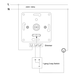 Dimmer für ohmsche Lasten McPower Flair 250V~/300W UP Memory-Funktion