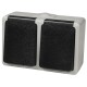Feuchtraum Doppel-Steckdose McPower Taff 250V~/16A IP44 AP grau