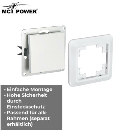 Kreuzschalter McPower Cup 250V~/10A UP weiß