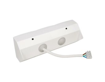 Steckdosenblock McPower Flair Aufbau weiß 2-fach Schutzkontakt + 2x USB